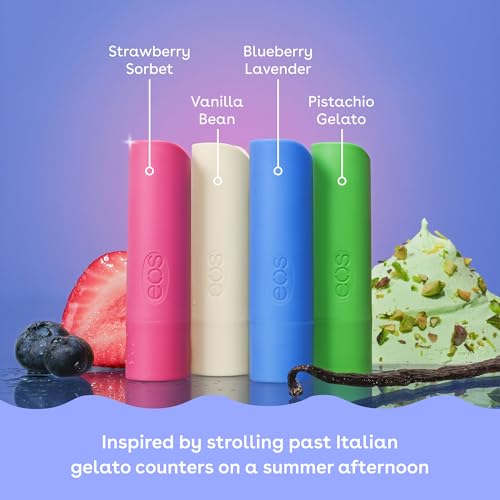 Image of eos Limited Edition Lip Balm Variety Pack, Gelato Shop - Moisturizing, Hydrating Lip Balm, For Dry Lips, Shea Butter, Gift Set, Cruelty-Free, 0.14 oz, 4-Pack