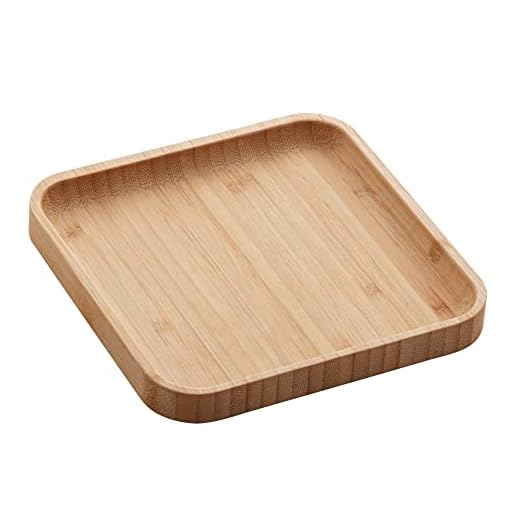 LYOR - Bandeja de Bambu Square 17cm x 17cm x 1,5cm