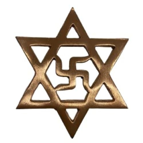 Image of The Spiritual Living Swastik for Door Entrance | 3.5 inch | Copper Star Swastik Yantra | (वास्तु उपाय) | Vastu Remedy | Positive Vibrations and Evil Eye Protection | Home & Office |