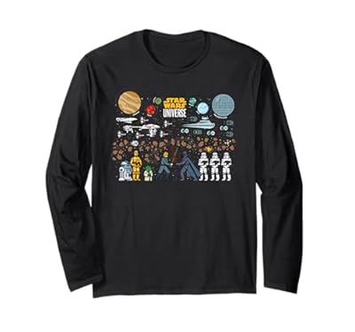 Gráfico ilustrado del universo de Star Wars Manga Larga | Ya disponible en tu tienda friki favorita! En mundofriki.es!