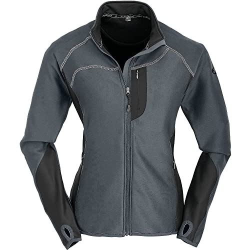 Preisvergleich Produktbild Maul Sport Damen Stretch-Fleecejacke Wasserkuppe Dunkelgrau 36
