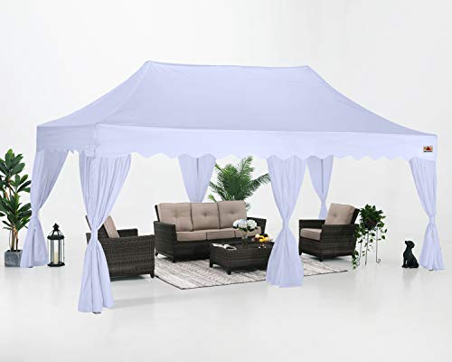 Image of ABCCANOPY Patio Pop Up Canopy Tent with Curtain 10x20 Event-Series (White)