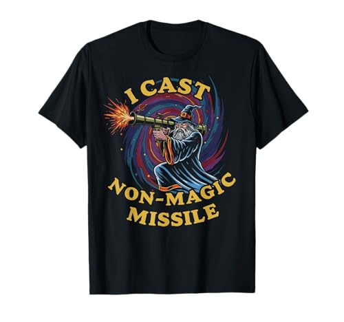 I Cast Non-Magic Missile Funny Wizard Parody Meme T-Shirt