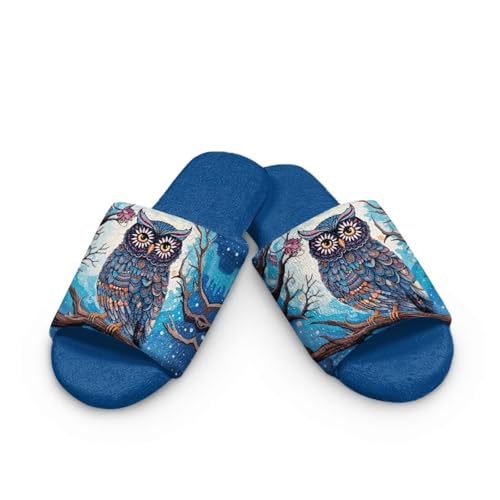 Showudesigns Slippers for Women Winter Warm Fluffy Slippers Open Toe Indoor Outdoor House Shoes2