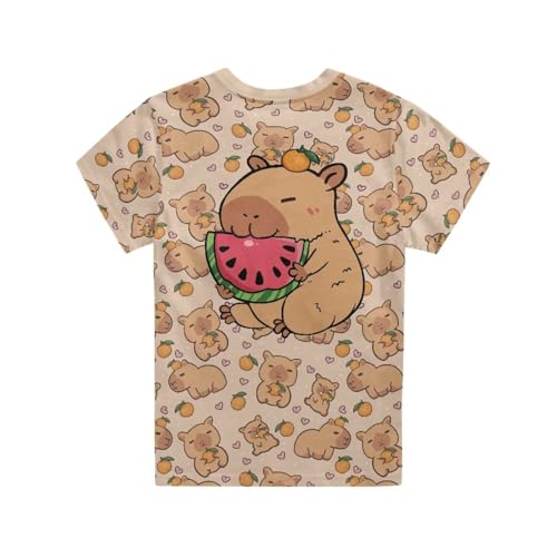 Image of Xhuibop Kids Tshirts Girls Boys 3-16 Years Summer Clothes for Teens Loose Fitting Tops