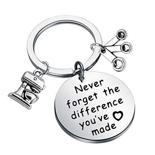 MYOSPARK Baker Keychain Baker Chef Gift Never Forget The Difference