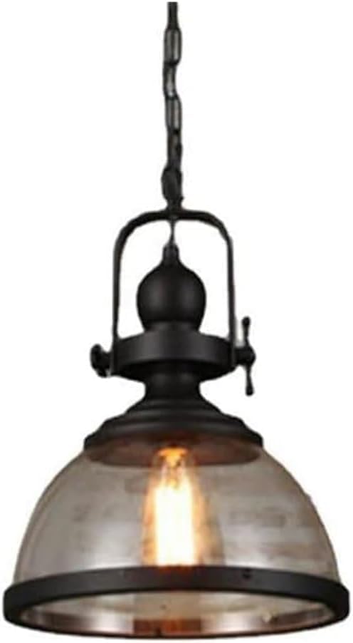 Suspension en verre noire E27 pour l'ambiance chaleureuse de votre salle à manger