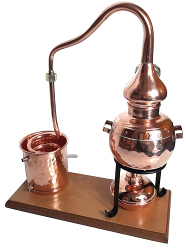 Dr. Richter Destillieranlage \Alambic Classico mit Thermometer\ (0,5 Liter) | Destillieranlage für Hydrolate (Pflanzenwasser), destilliertes Wasser