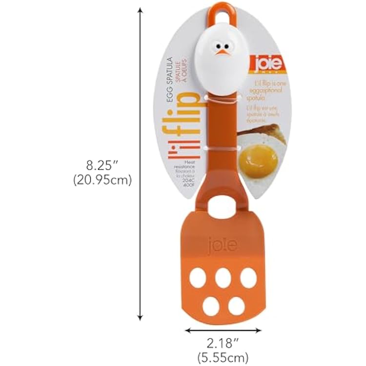 ملعقة Joie Lil 'Flip Egg ، مائلة ومدمجة ، زعنفة متعددة الاستخدامات لأي طعام من البرغر إلى الفطائر ، نايلون متين ، مقاومة للحرارة حتى 400 درجة