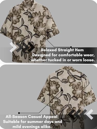 Image of Leriya Fashion Men's Polycotton Regular Fit Casual Stylish Printed | Formal Printed Half Sleeve Shirt |Summer Button Down Shirts for Men
