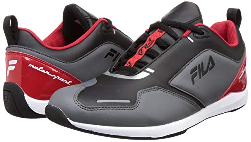 Image of FILA mens DELTA BLK /DK GRY /CHN RD Sneaker 6 UK - (11008513)