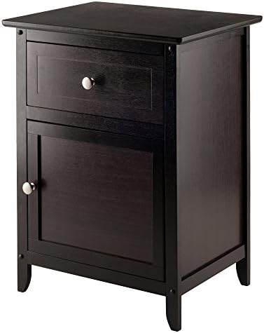 Winsome Eugene Accent Table in Espresso, Classic Small Bedside Ta...