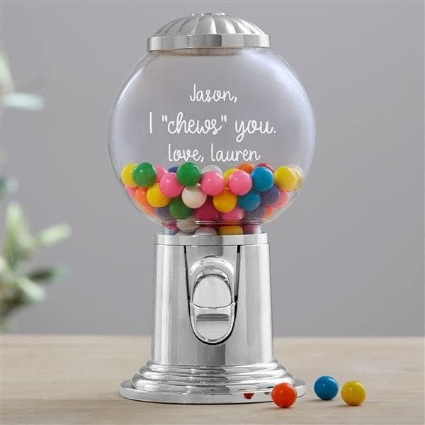 Personalization Universe I Chews You Personalized Candy Dispenser - Retro Styled Candy Dispenser, Ideal for Valentines Day, Holds Approx. 30oz Of Chocolate Candies