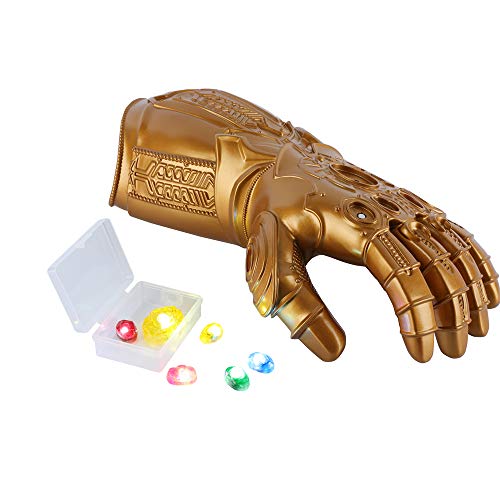Juyocmy Kids Infinity Gauntlet With Led Light Up Removable Magnet Gauntlet Gloves For Cosplay Halloween Infinity Gauntlet Props #TOP5