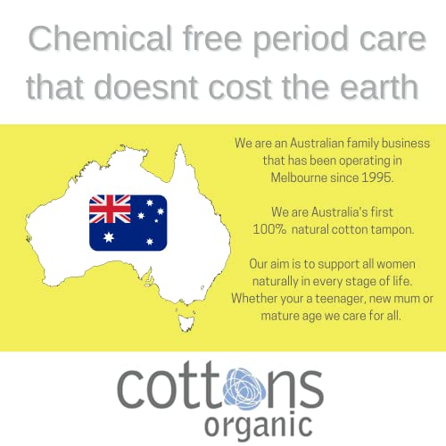 Cottons 100% Natural Pre-Menopause Pads With Wings, 8 Indivdually Wrapped #TOP7