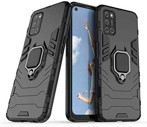 FITSMART Hardcover Protective Rugged Hybrid Robot Armor Hard Back Cover, Kickstand Case For Oppo A92 - Black (B08N187WZP) Amazon Price History, Amazon Price Tracker