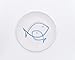 Aquaterra Living Ecofriendly Salad Plate Set with Fish Designs- Set of 6, 7" indoor or outdoor plates