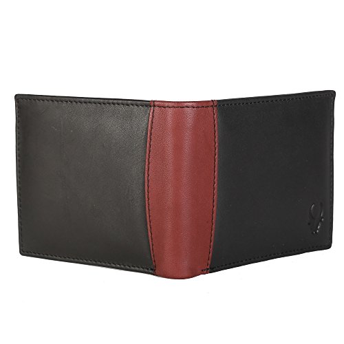 Image of WildHorn� RFID Protected Genuine High Quality Mens New Leather Wallet (New Black Nappa 3)