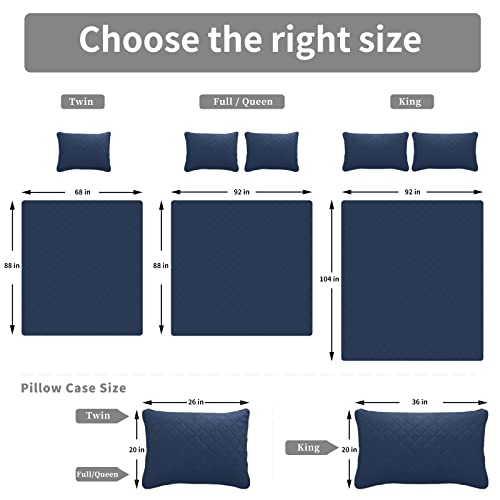 Couette réversible bleu foncé anti-tache et imperméable Easy-Going - 8