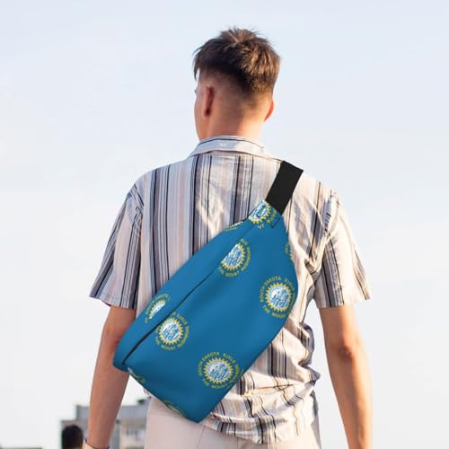 Sac banane de course drapeau Dakota du Sud avec sangle réglable