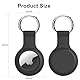 Andwing Silikon Hülle für AirTag, Schutzhülle Kompatibel mit Apple für AirTags Tracker, Keyring Abdeckung Case für Schlüssel, Tasche, und Hund, Schlüsselanhänger für AirTag, für AirTags Hülle Schwarz