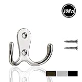 wandhaken vintage silber 【Praktisch Entwurf】 Die Abmessung der Haken ist 7*6*3CM. Diese Haken sind anders als andere gängige Haken, da sie mit Doppelzinken ausgelegt sind, die mehr schwere Dinge leisten können. 12KG Maximale Gewichtskapazität, wenn in Massivholz oder Holzständer montiert. Sie sind in Vintage-Bronze-Farbe mit klassischem Stil, der Ihre zeigen kann einzigartiger Geschmack zu Ihren Freunden oder zu neighbours.the unbenutzten Schrauben sind ein Geschenk zu Ihnen.