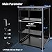 Eastrexon 15U Open Frame Server Rack, Wall-mountable IT Rack w/Swivel Casters, 2 Rack Shelves, Top & Bottom Panels, Network Rack for Stereo/Computer/Data/IT/AV Equipment, 19.7”L x 18.8”W x 32.3”H