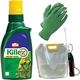 3 Pack Bundle | Herbicide Concentrate Lawn Weed Control 1L | Powder-Free Biodegradable Nitrile Disposable Glove XL | Ready-to-use Extendable Comfort Wand Sprayer