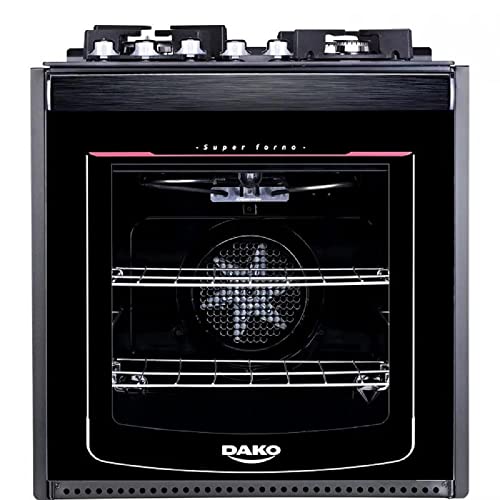 Fogão de Embutir 4 Bocas à Gás Dako Turbo Glass com Acendimento Superautomático Preto Bivolt