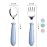 6-Pack Stainless Steel Toddler Forks with Round Handle, Baby & Kids Utensils for Self-Feeding Dishwasher Safe