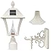 GAMA SONIC GS-106FPW-W Baytown Lamp Outdoor Solar Light Fixture, Pole Pier & Wall Mount Kits Only, White