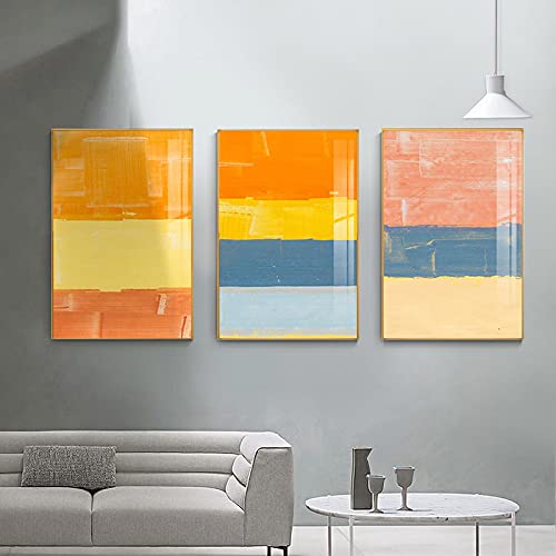 Peinture intérieur art mural pour salon contemporain triptyque d'affiches modernes 60x90