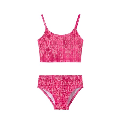 LIZENS Girls Two Piece Swimwear Tankini Set Bathing Suit for Kids Swimsuits 2-12(BDG7105,4-5T) Red