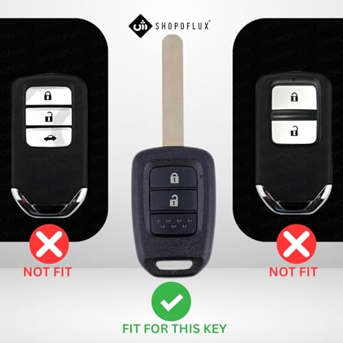 Image of SHOPOFLUX Metal Key Cover Compatible for Honda City | BRV | WRV | CRV | Jazz | Amaze 2 Button Key