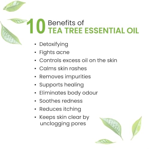 Image of KEYA SETH AROMATHERAPY Tea Tree Body Oil - Moisturising, Anti Acne, Cleansing, Soothing & Purifies Skin; Non-Sticky, Quick-Absorbing 400ml