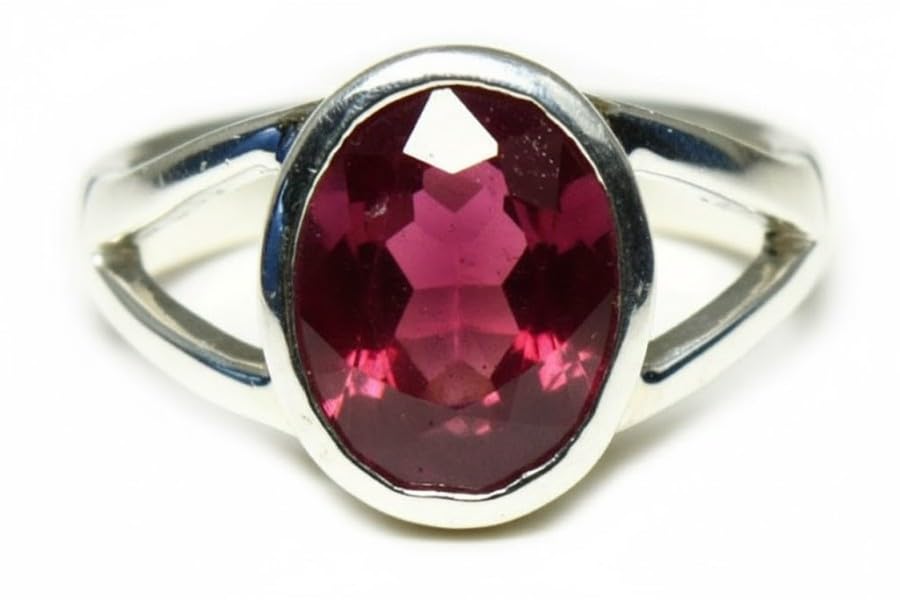 Rubis naturel ovale et argent 925 fini les bijoux ternes avec cette bague éclatante