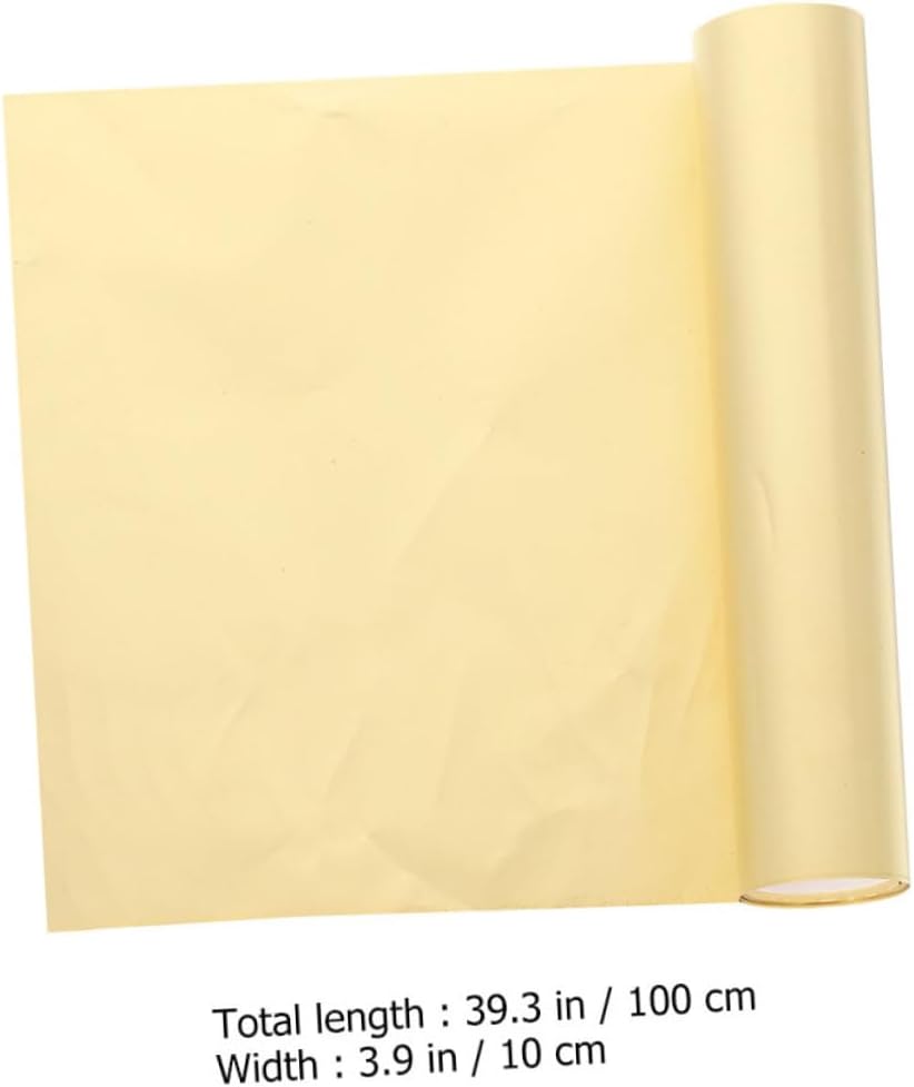 MAGICLULU 1 Roll Sheet High Hardness Brass Foil Sheet for Crafting Thickness Metal Plate for DIY Projects Easy to Cut and Store Smooth Surface Brass Film