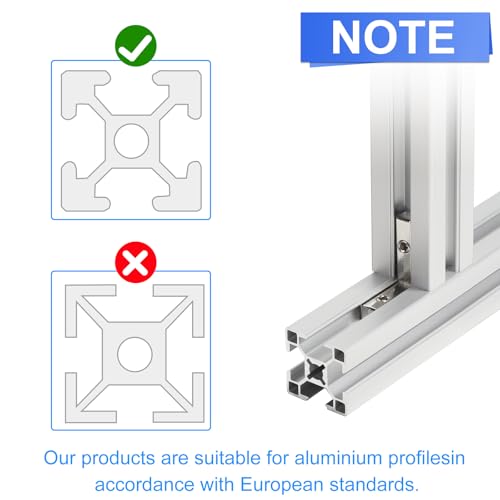 SUPAWAY 80 Stück Innenwinkel Winkelverbinder Aluprofil 3030 Nut8 M6 T-Nut 90° L-Form Profil Aluminium Winkel T-Slot Eckverbinder für 30er-Serie Europäischer Standard-Aluminium-Profil mit 160 Schrauben