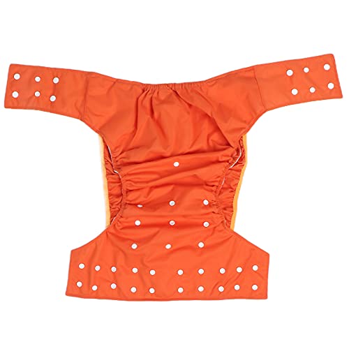 Verstellbare Stoffwindel für Erwachsene, Wasserdicht, Atmungsaktiv mit Hoher Wasseraufnahme für Inkontinenz bei älteren Menschen in Orange