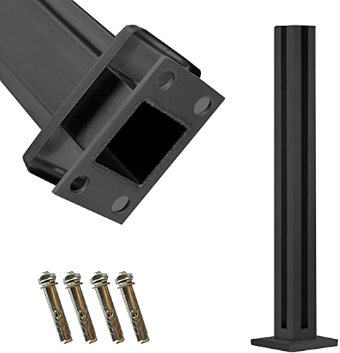 Poste para sistema de barandilla de vidrio de 80 cm, acabado cuadrado de gama alta 2