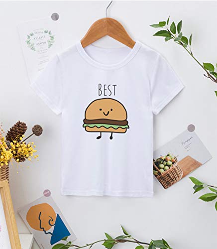 Image of Best Friends Girls Boys Casual Tshirts Funny Novelty Graphic Tees Short Sleeve Crewneck Letter Print Tops