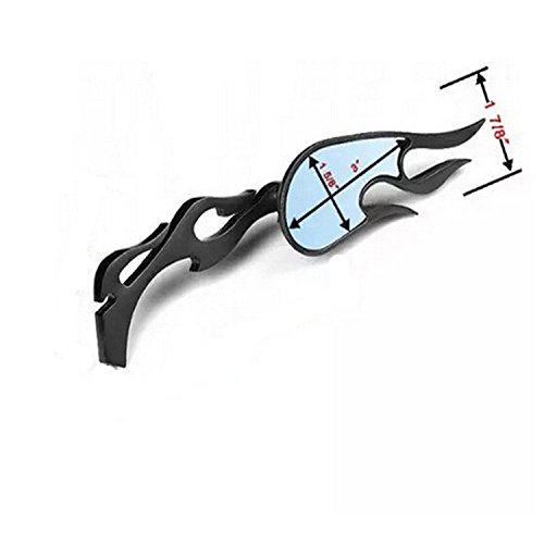 Okstno Custom Black Twisted Flame Motorcycle Rear View Side Mirrors Cruiser + Bolts Fits For Most Suzuki Kawasaki Cruisers Touring Bikes Sport Bike Scooters #TOP2