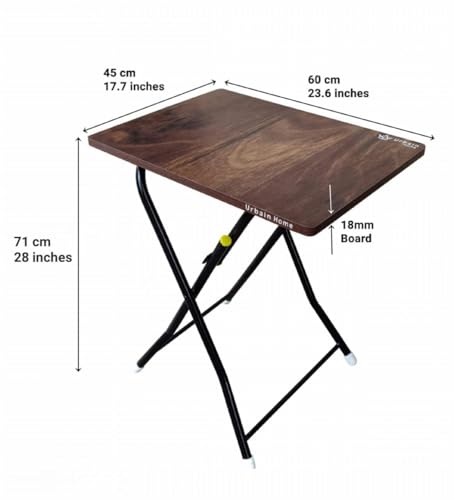 Urbain Home Folding Study Table I Foldable Laptop Table I Portable Breakfast Table I Multipurpose Children's Table (Matte Finish, Walnut) - Image 3