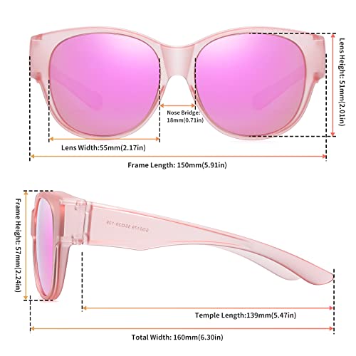 Image of GEGURI Polarized Sunglasses Fit Over Glasses for Men Women, Oversized Square Sun Glasses UV400 Protection Shades