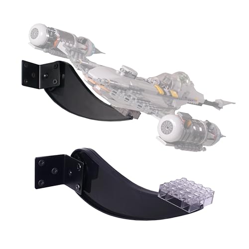 Wall Mount for Lego 75292 75315 75300 TIE Fighter, 75325 Mandalorian N-1 Starfighter Kit, 75354 Gunship Kit, for Plane Building Block Set etc. Adjustable Angle Bracket, Wall Mount only.