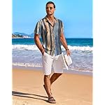 COOFANDY Men's Hawaiian Shirt Short Sleeve Floral Button Down Shirts Tropical Holiday Beach Shirts - Image 4