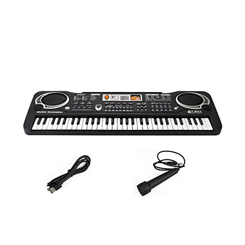 Baugger 61 Chaves Órgão Eletrônico USB Teclado Digital Piano Instrumento Musical Brinquedo Infantil