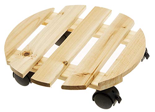 Verdemax 5150 Carrello Tondo In Legno Naturale 30 Cm