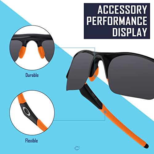 Image of SAUCER Replacement Nose Pieces Pads & Earsocks Temple Sleeve Rubber Kit for Oakley Half Jacket | Half Jacket XLJ Sunglass