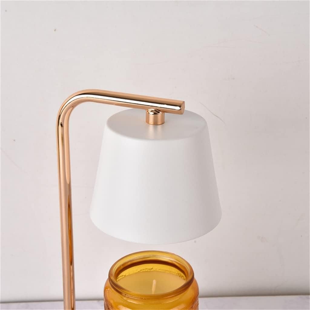 Chauffe-Bougie électrique Blanc à Base Ronde, Lampe chauffante sans Flamme for Salon, café et Maison Lampe de Bureau